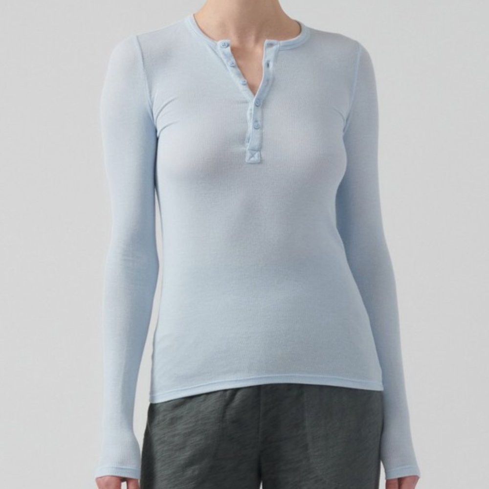 ATM Anthony Thomas Melillo Modal Rib Long Sleeve Henley - Picture 3 of 7